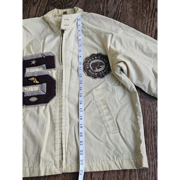 Vintage Single Stitch High School Letter Jacket Happ Track Football Stephens Lee - Picture 7 of 12